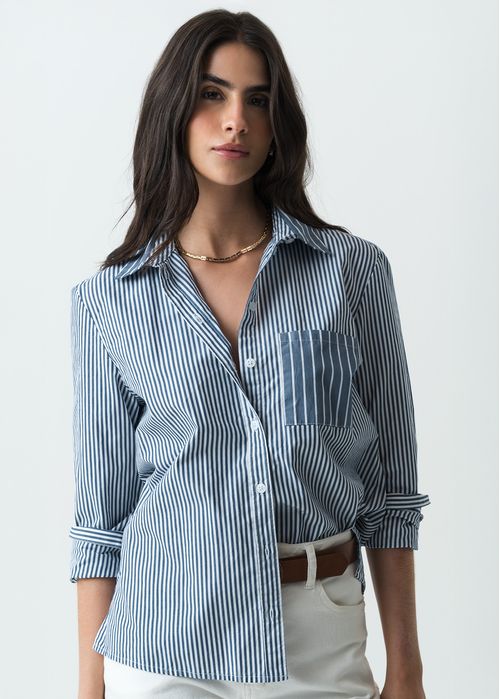 Camisa manga larga a rayas