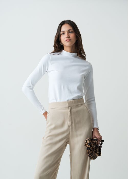 Camiseta de manga larga y cuello alto