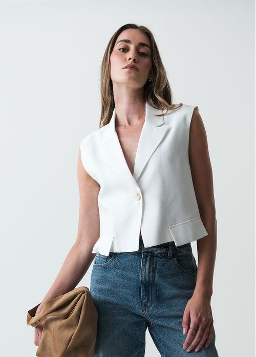 Chaleco elegante de diseño abierto