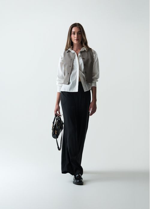 Pantalón Palazzo fit tiro súper alto