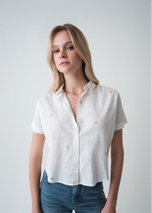 Camisa manga corta con mini prints