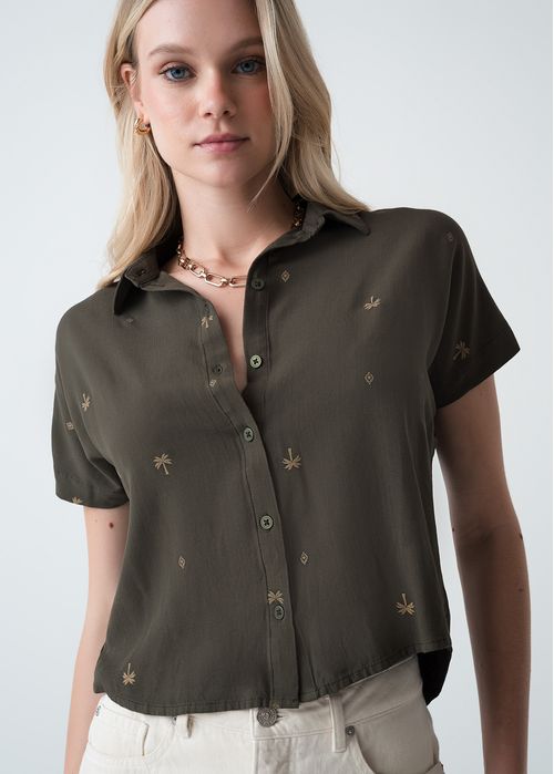 Camisa manga corta con mini prints