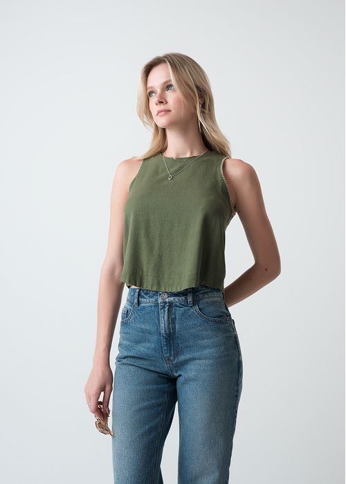 Camisa manga sisa con detalles bordados