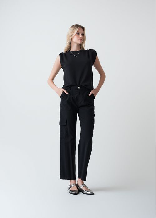 Camiseta manga sisa con textura