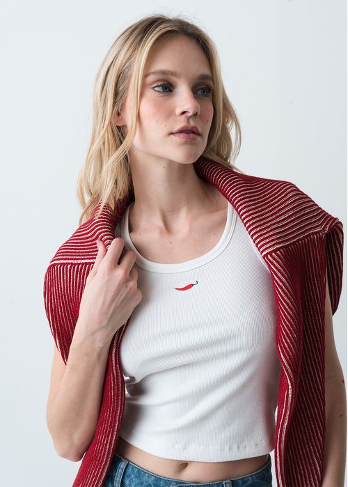 Camiseta manga sisa tipo crop