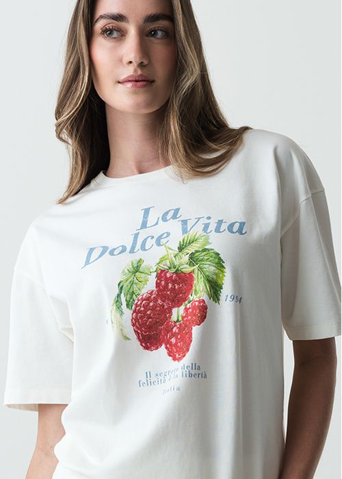 Camiseta manga corta estampada en frente