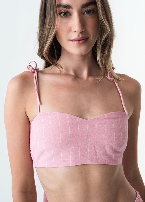 Crop top anudable en posterior