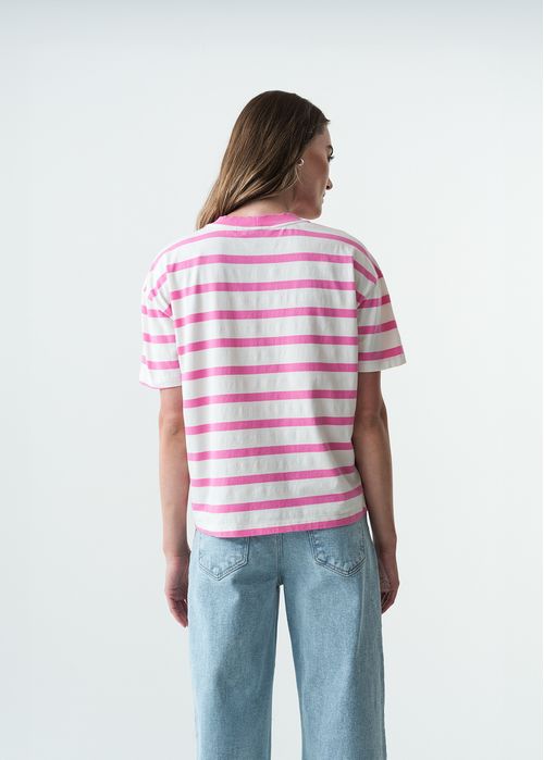 Camiseta manga corta a rayas