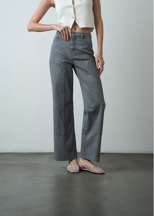 Jean Straight con diseño de parches