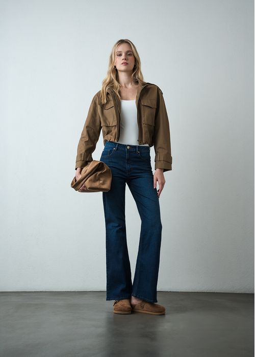 Jean Flare de tiro alto