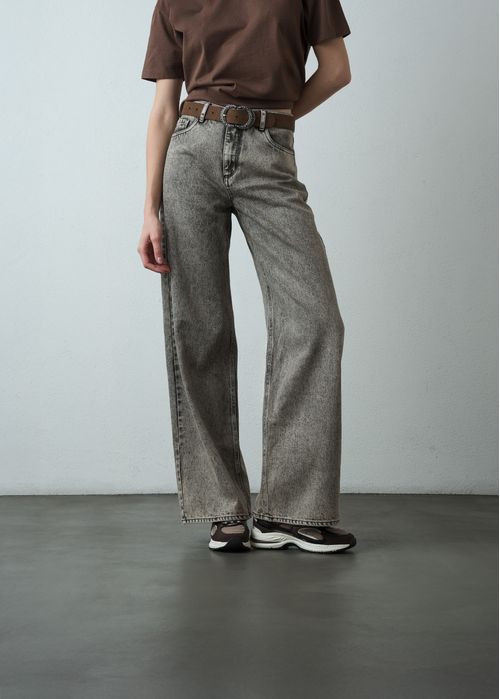 Jean Wide Leg con bolsillos