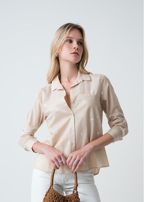 Camisa con print de flores