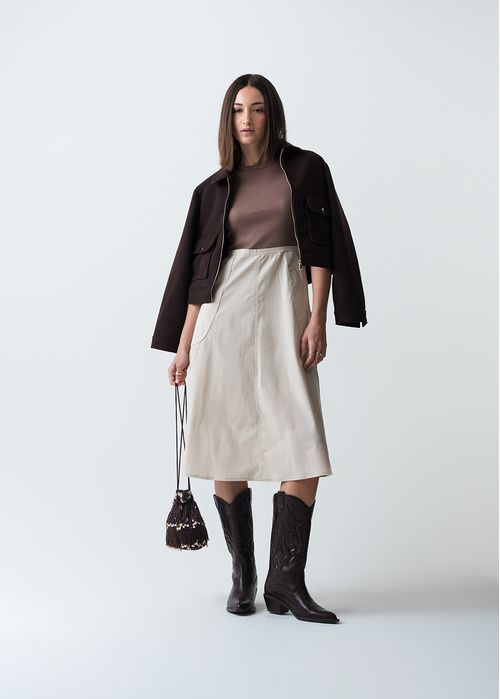 Vestido midi manga sisa