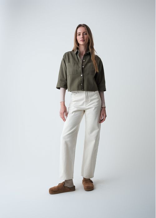 Camisa corta en algodón