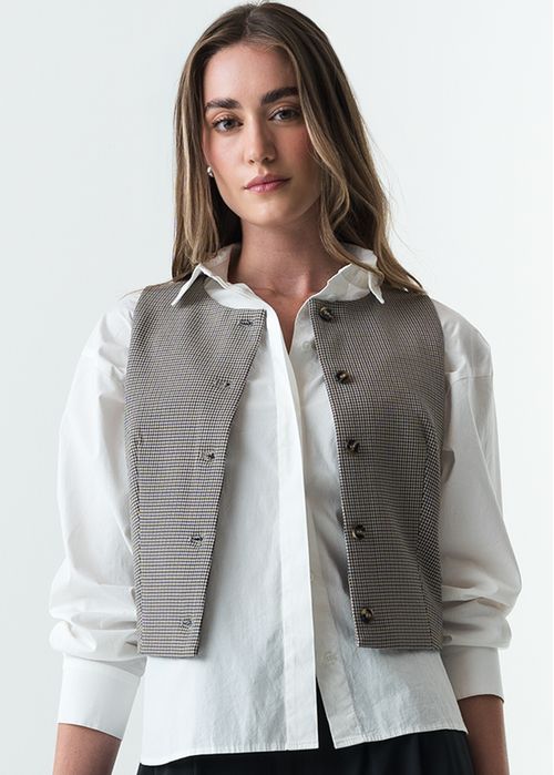 Camisa manga sisa tipo chaleco
