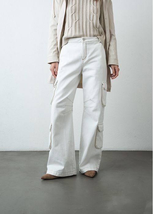 Jean Wide Leg tipo cargo
