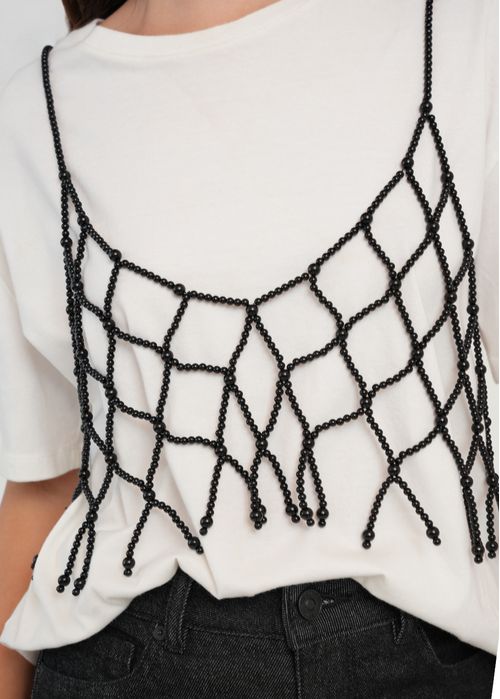 Top con diseño en malla