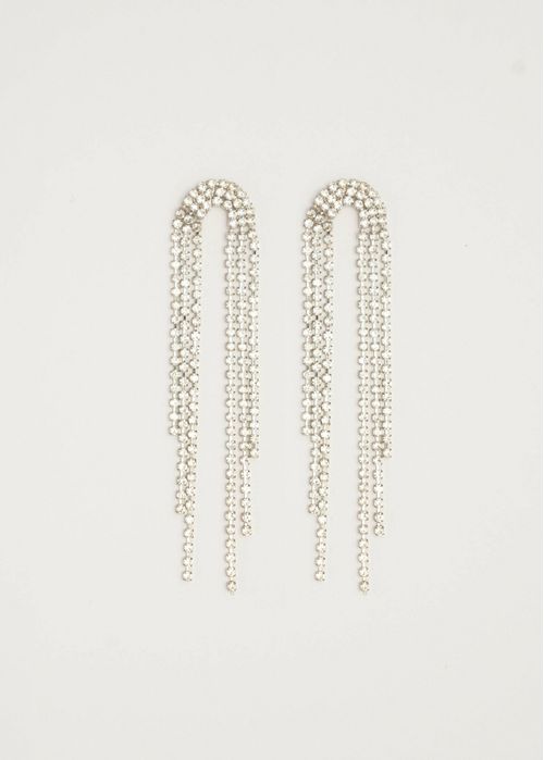 Aretas largas con brillo