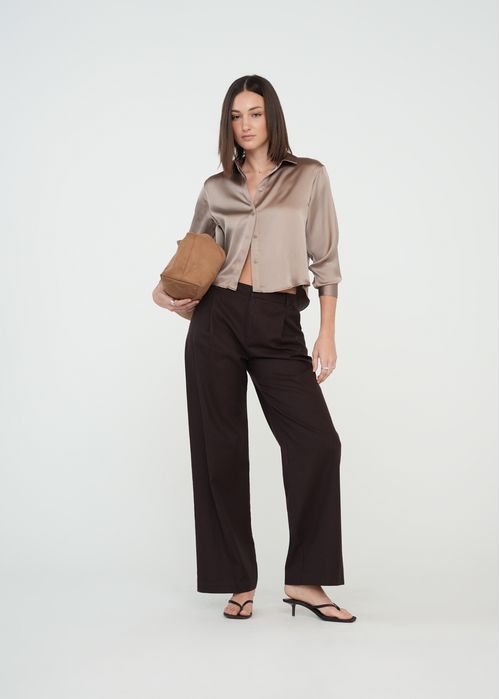 Camisa clásica en satín