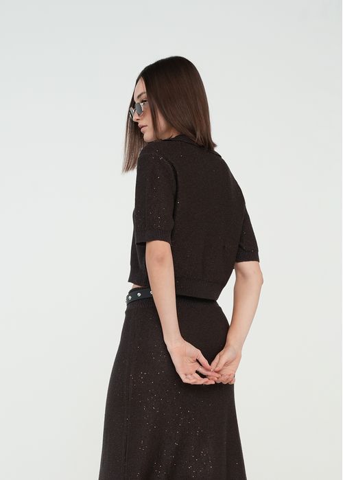 Camiseta corta tejida