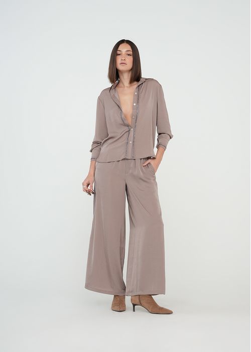 Pantalón Wide Leg con brillo