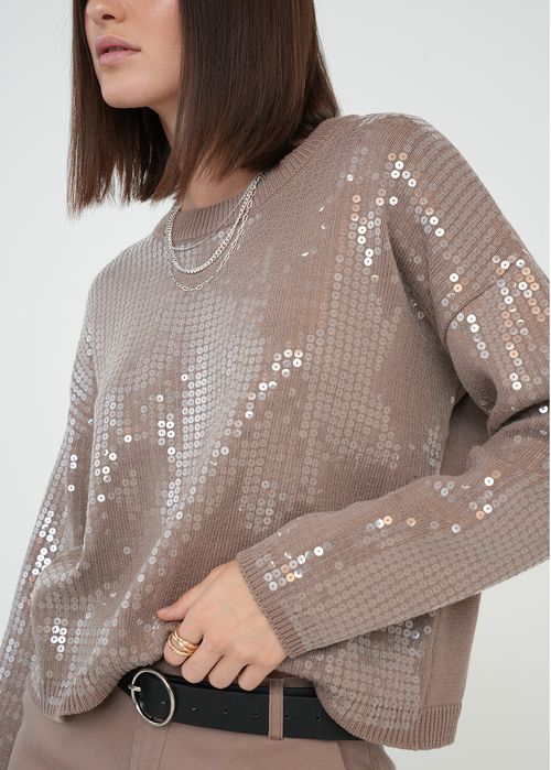 Buzo tejido con lentejuelas
