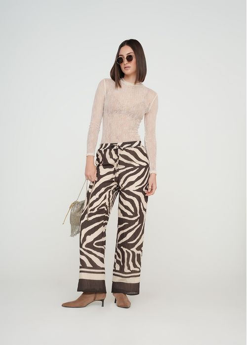 Pantalón Wide Leg de animal print