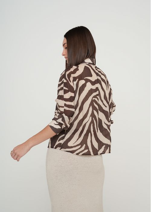 Camisa manga larga animal print