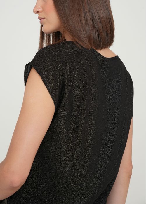 Camisa con brillo manga corta