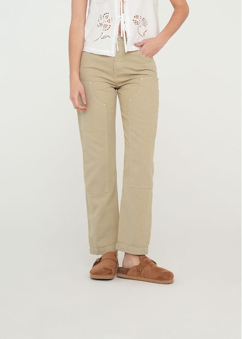 Pantalón Straight con parches