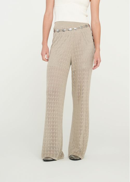 Pantalón Wide Leg tipo tejido