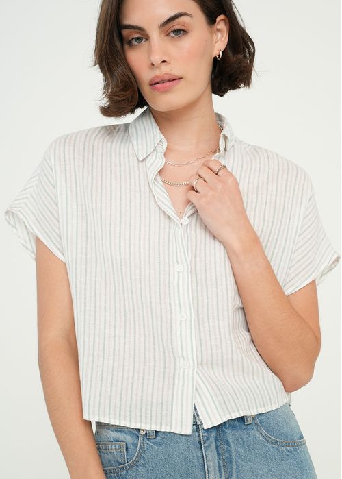 Camisa manga corta a rayas