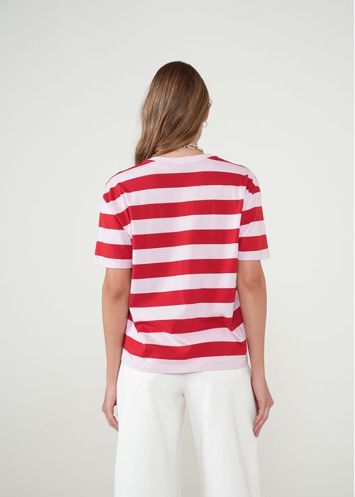 Camiseta a rayas manga corta