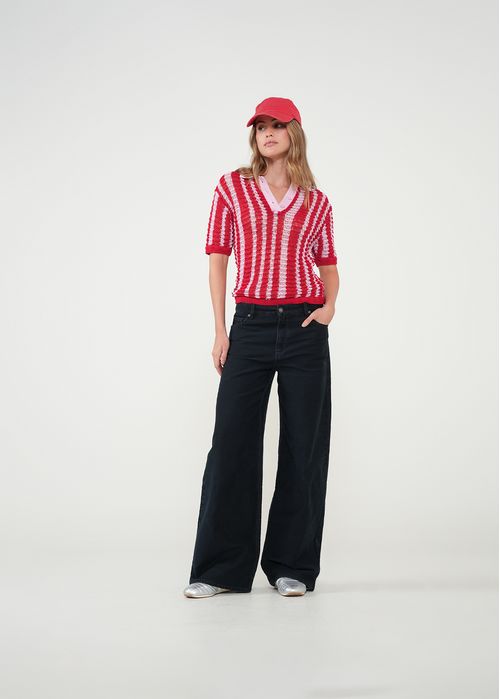 Camiseta tejida con botones