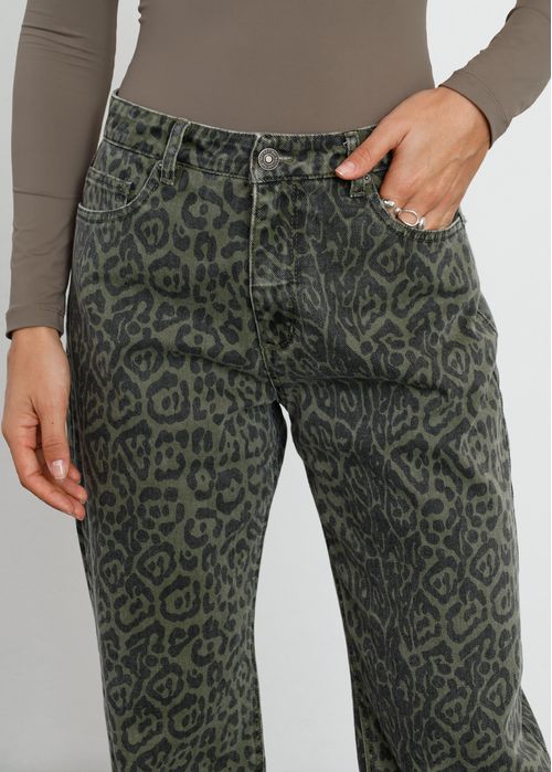 Jean Baggy en animal print