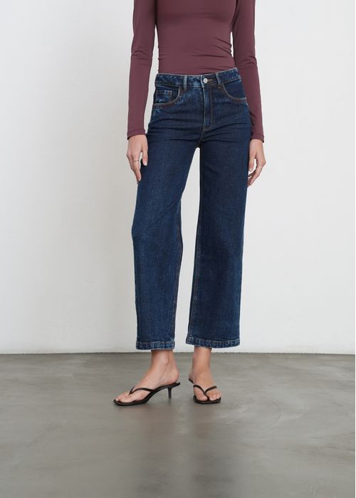 Jean Straight con efecto desgastado