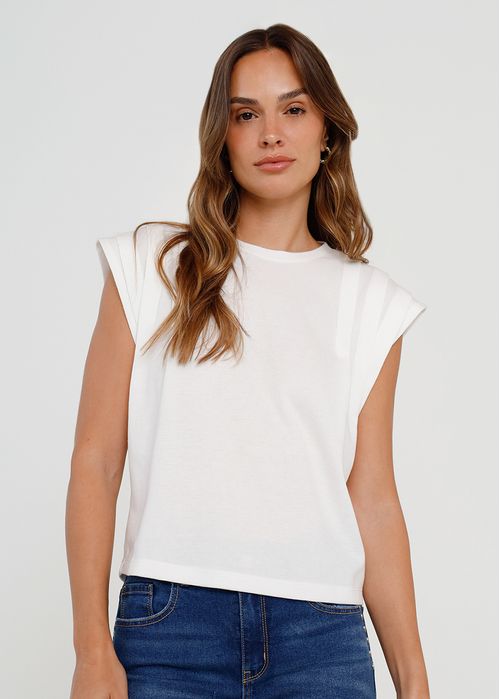 Camisa con recogido en hombros