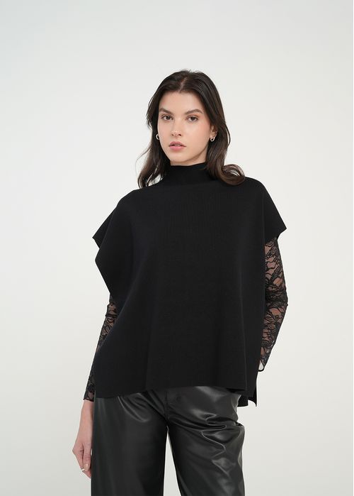 Camisa tejida tipo capa