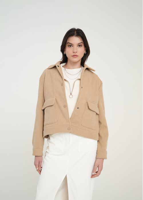 Chaqueta en corduroy con botones