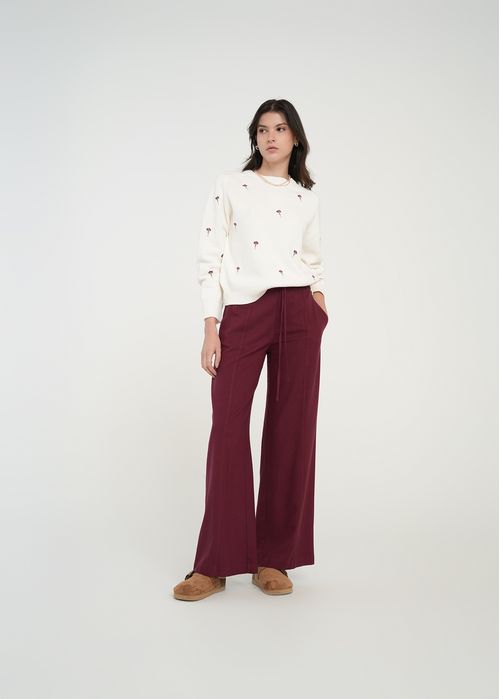Pantalón Wide Leg con cordón