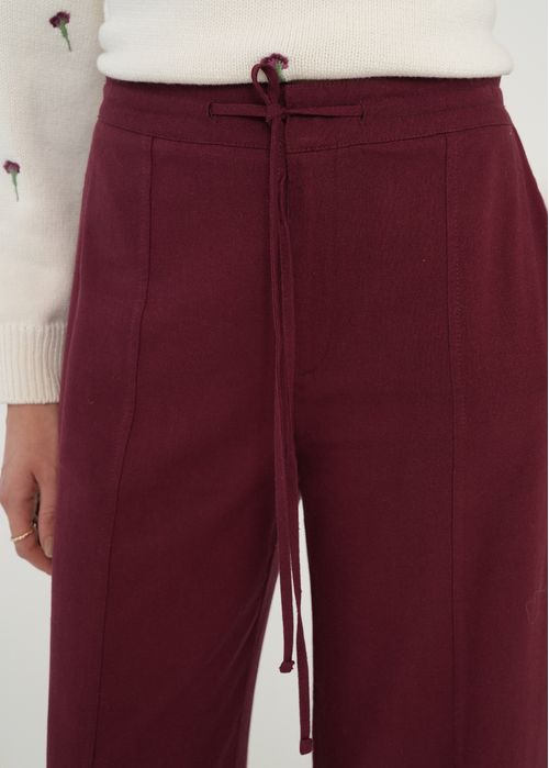 Pantalón Wide Leg con cordón