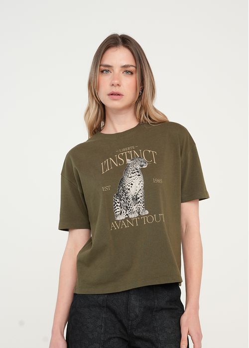Camiseta básica estampada