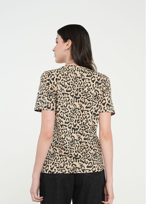 Camiseta básica de animal print