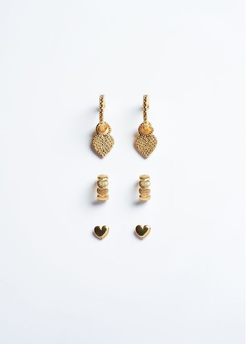 Set de aretes dorados