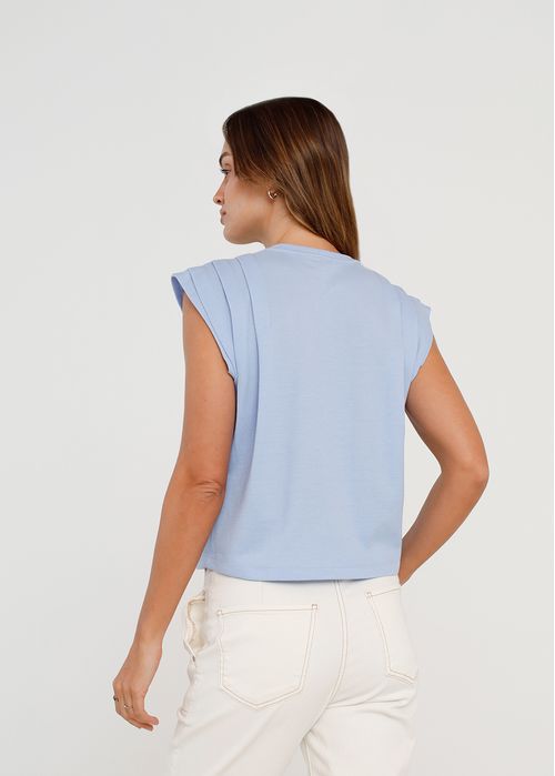 Camisa con recogido en hombros