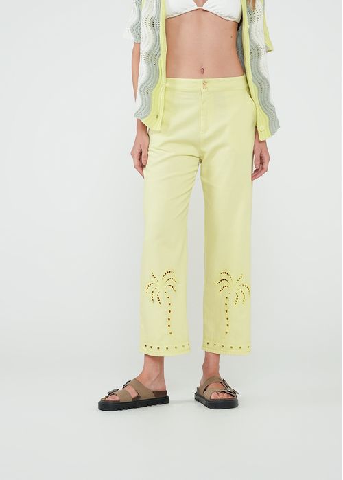 Pantalón Straight con palmeras