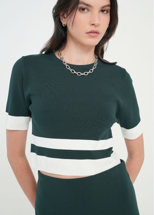 Camiseta tejida en bloques