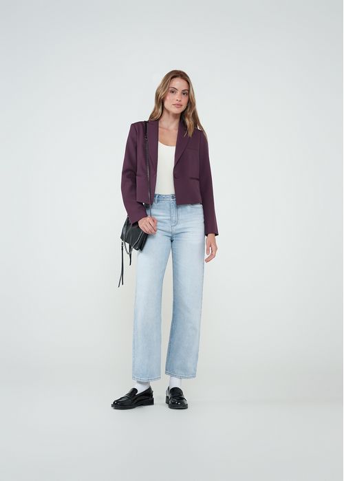 Blazer corto con botón