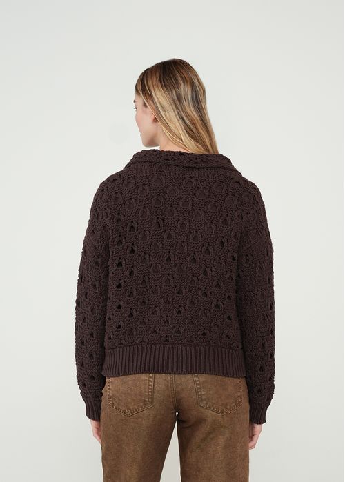 Chaqueta con tejido desagujado