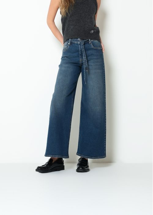 Jean wide leg tiro medio